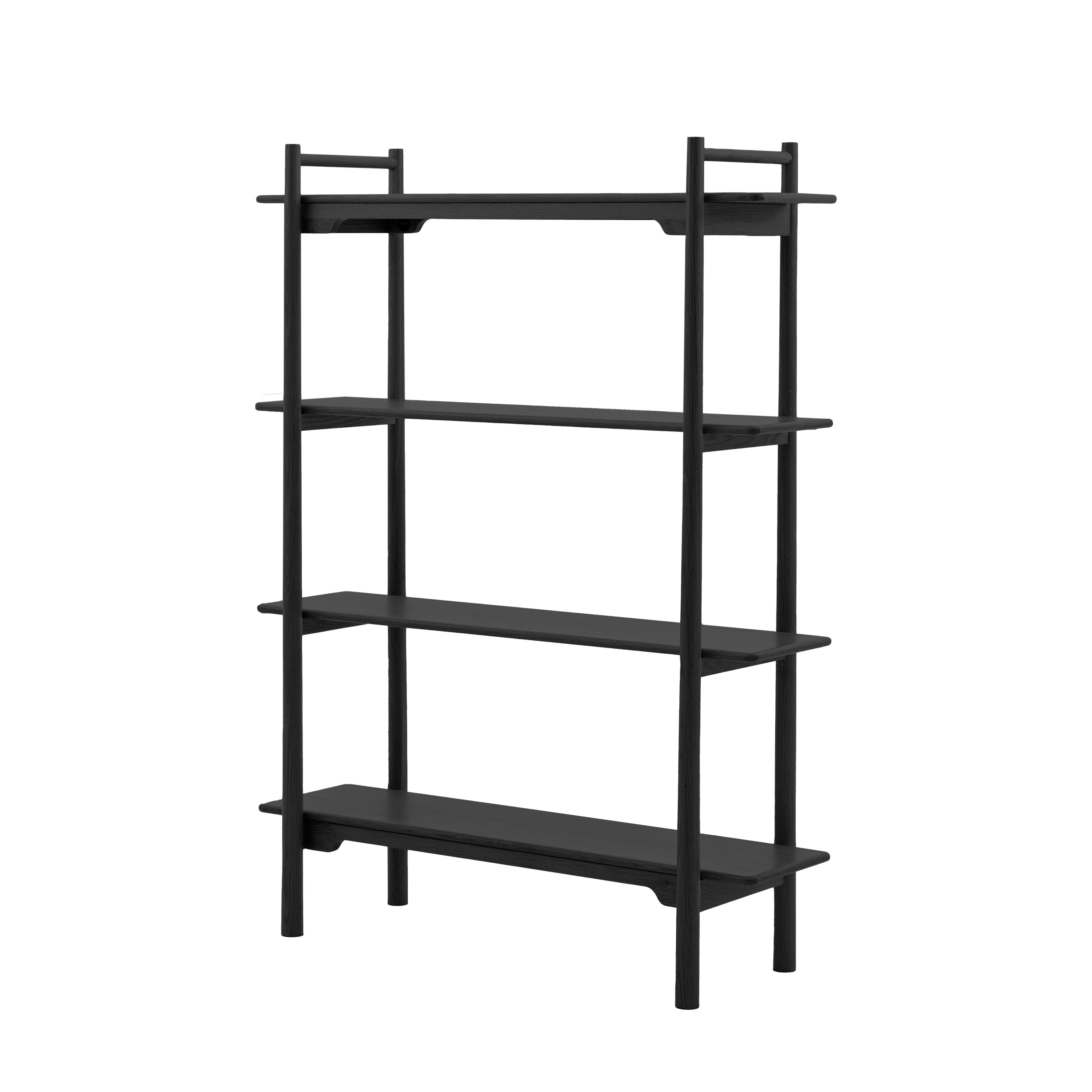 Montana Scandi Black Oak Wood Open Display Unit